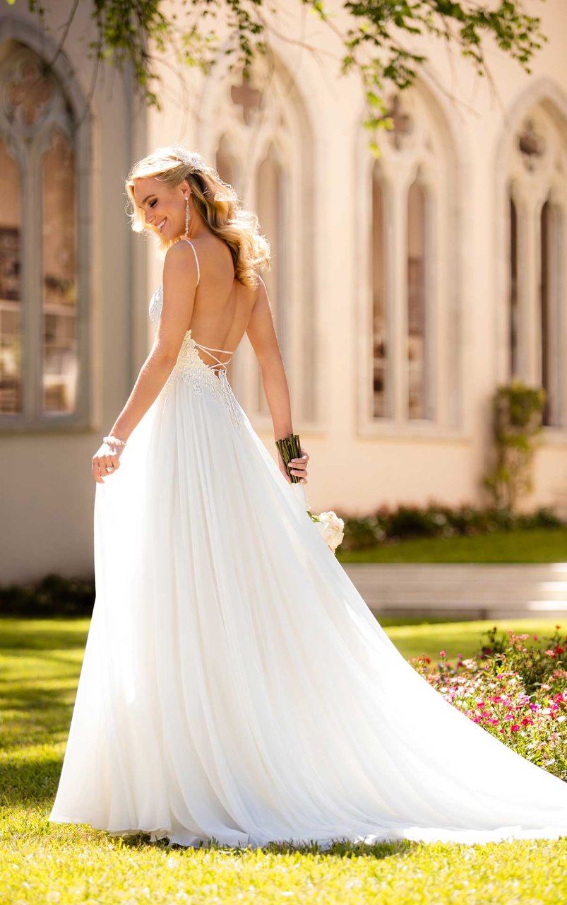 Back view of the Cupocupa A-line wedding dress